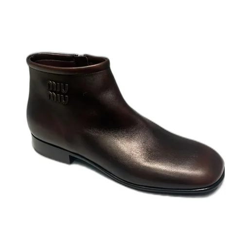 Fumé Leather Booties