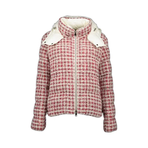 Andronne Tweed Hooded Short Down Jacket