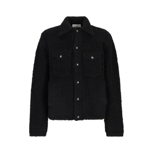 Textured Button-Fastening Shirt Jacket