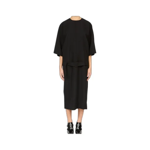 Mm6 Maison Margiela Three-Quarter Sleeve Midi Dress