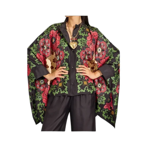 La Doublej Foulard Silk Coat