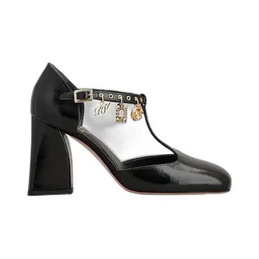 85Mm Leather Heeled Pumps