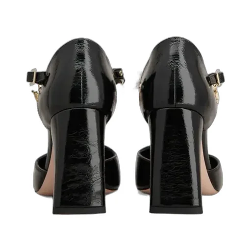 85Mm Leather Heeled Pumps