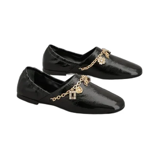 Slippers In Patent Leather