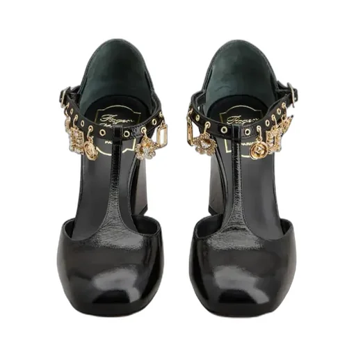 85Mm Leather Heeled Pumps