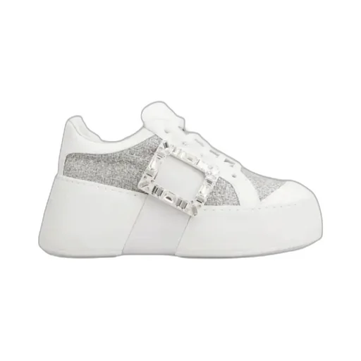 Roger Vivier Embellished Lace-Up Sneakers