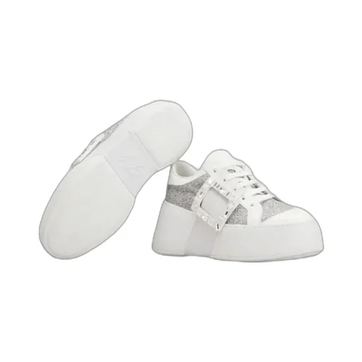 Roger Vivier Embellished Lace-Up Sneakers