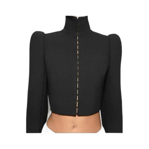 Wool High Neck Jacket