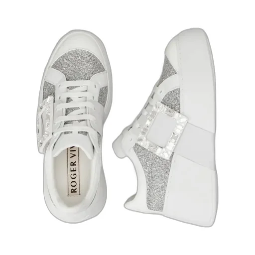 Roger Vivier Embellished Lace-Up Sneakers