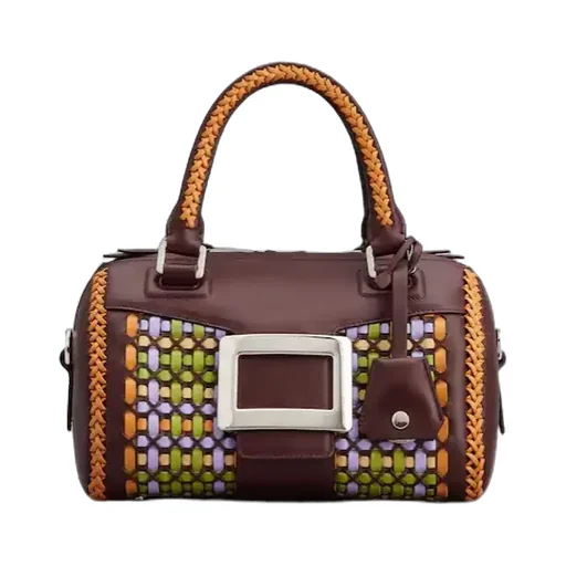 Belle Vivier Bag In Braided Leather