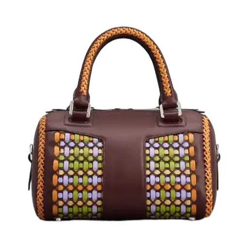Belle Vivier Bag In Braided Leather