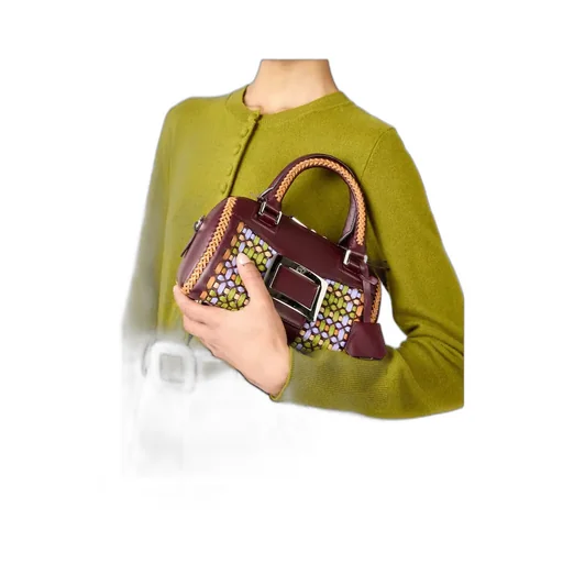 Belle Vivier Bag In Braided Leather