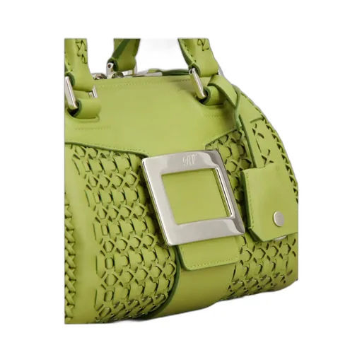 Belle Vivier Bag In Braided Leather