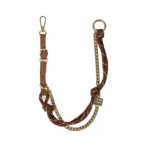Leather, Cord And Metal Trick Keyring