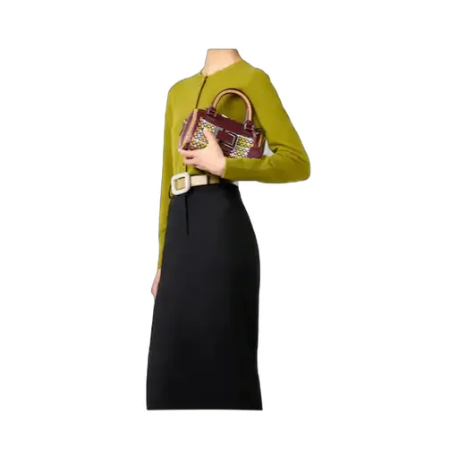 Belle Vivier Bag In Braided Leather