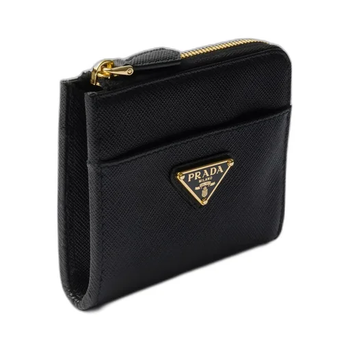 Prada Triangle-Logo Zipped Wallet