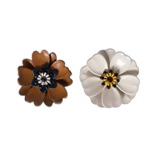 Metal And Leather Earrings