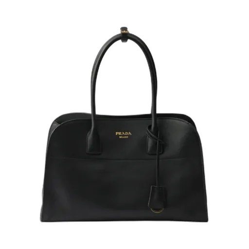 Prada Logo Detailed Open Top Large Tote Bag
