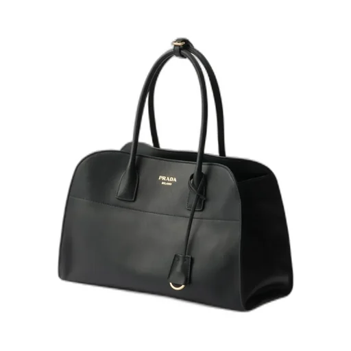 Prada Logo Detailed Open Top Large Tote Bag