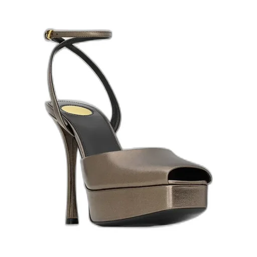 La Scandale Platform Sandals In Smooth Leather