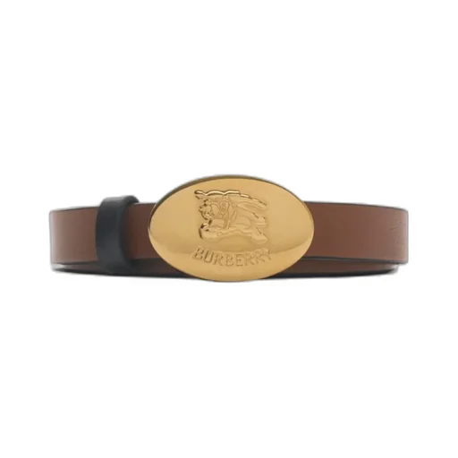 Thin Reversible Leather Oval Knight Stamp Belt​