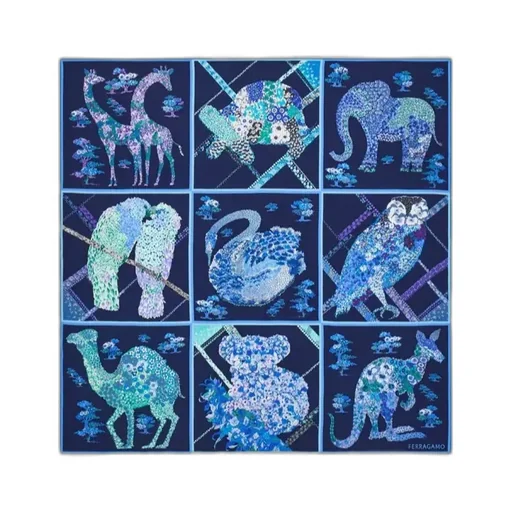 Ferragamo Patchwork Print Scarf