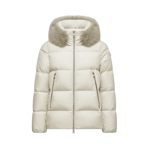 Laichefur Hooded Shearling-Trimmed Short Down Jacket