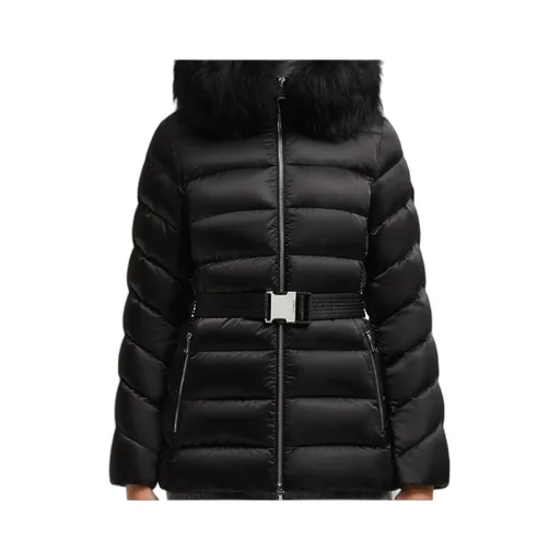 Moncler Cupidone Hooded Shearling-Trimmed Short Padded Jacket