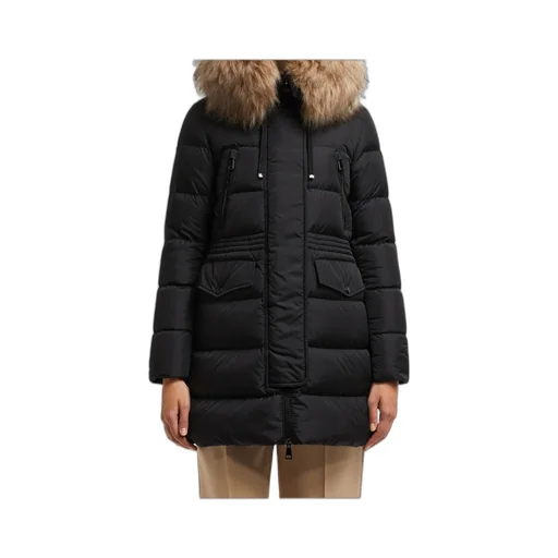 Aphroti Hooded Shearling-Trimmed Long Down Jacket