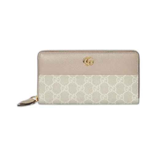 Bi-Color Gg Marmont Zip Around Wallet