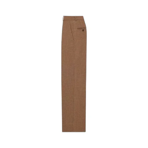 High-Rise Pants In Wool Check