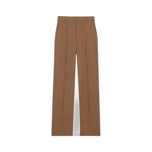High-Rise Pants In Wool Check