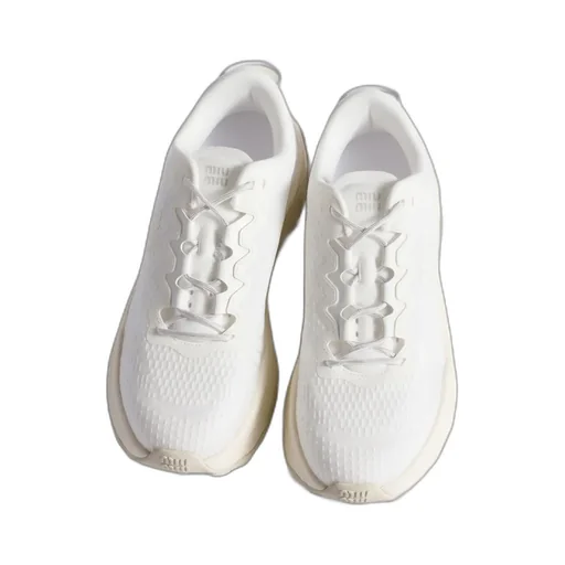 Miu Miu Logo-Printed Lace-Up Sneakers