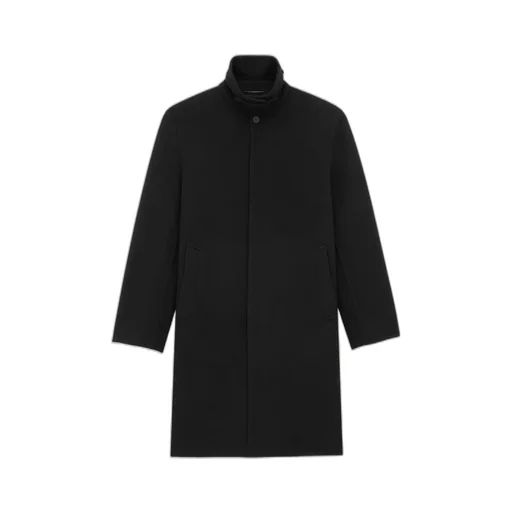 Saint Laurent Button Detailed Knee-Length Coat