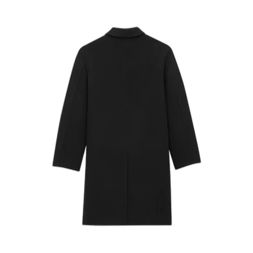 Saint Laurent Button Detailed Knee-Length Coat