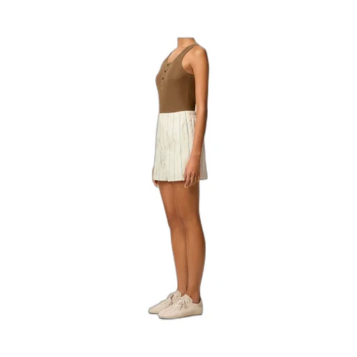 Ami Paris Striped Elastic Waist Shorts