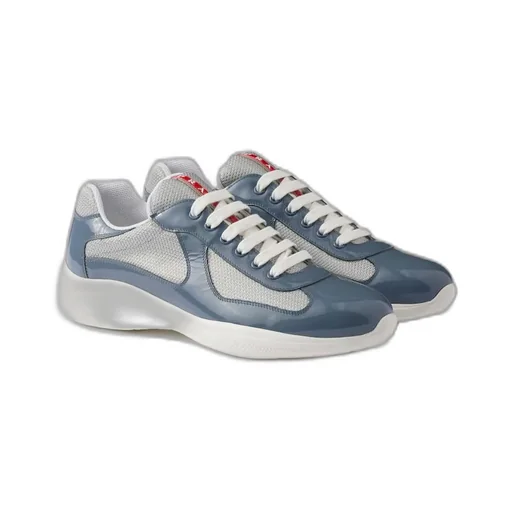 Patent Leather And Technical Fabric Prada America's Cup Sneakers