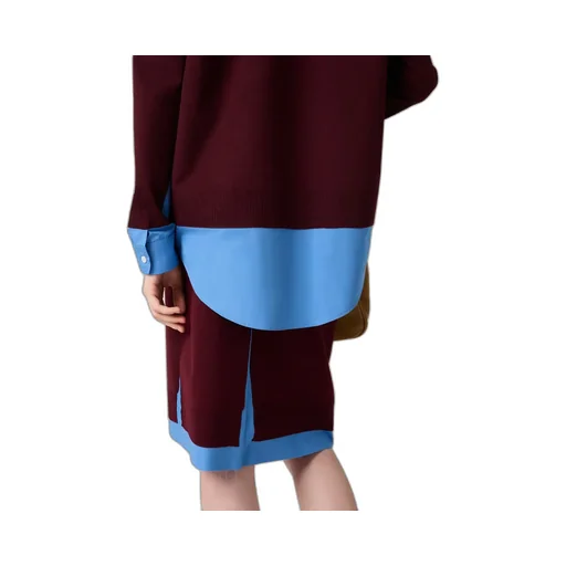 Embroidered-Logo Split Midi Skirt