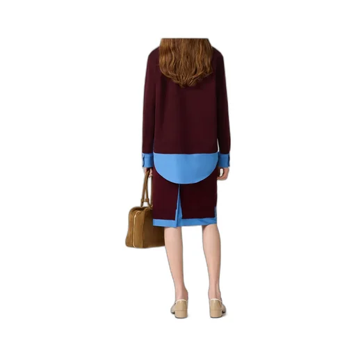 Embroidered-Logo Split Midi Skirt