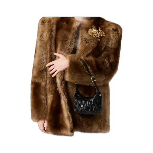 Pochette En Cuir Nappa Matelassé