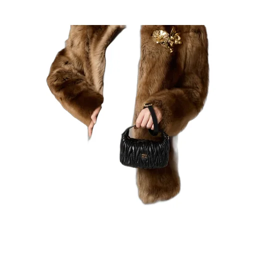 Pochette En Cuir Nappa Matelassé