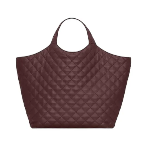 Saint Laurent Icare Logo Plaque Quilted Tote Bag