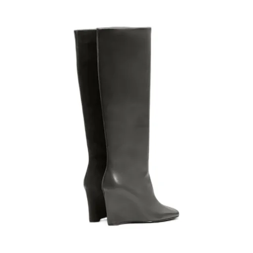 Ami Paris Bicolor Wedge Knee-High Boots