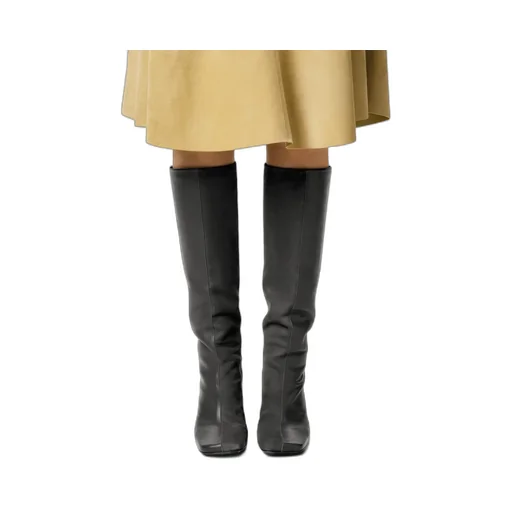 Ami Paris Bicolor Wedge Knee-High Boots