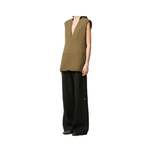 Green Wool Sleeveless Jacket