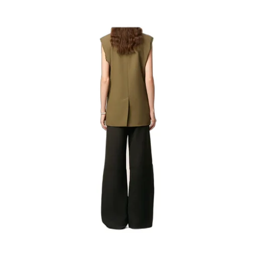 Green Wool Sleeveless Jacket