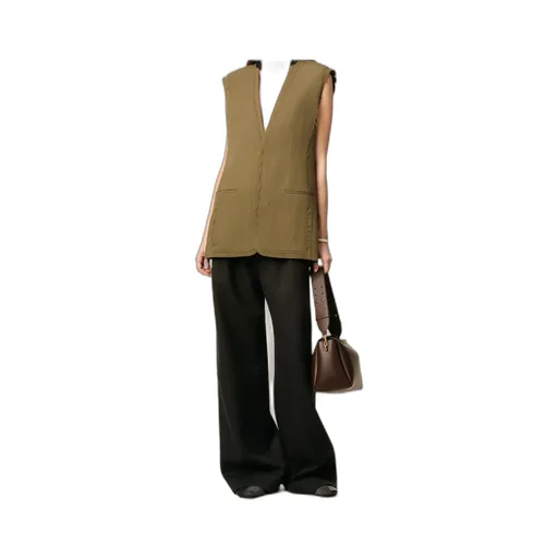 Green Wool Sleeveless Jacket