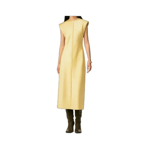 Ami Paris Raw Edge Detailed Midi Dress