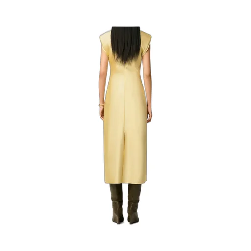 Ami Paris Raw Edge Detailed Midi Dress