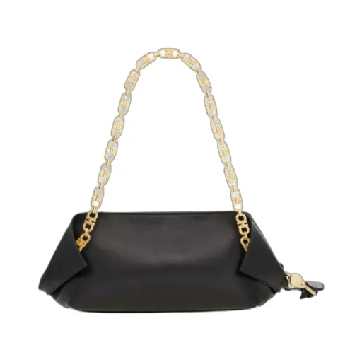 Ferragamo Logo Printed Chain-Linked Shoulder Bag